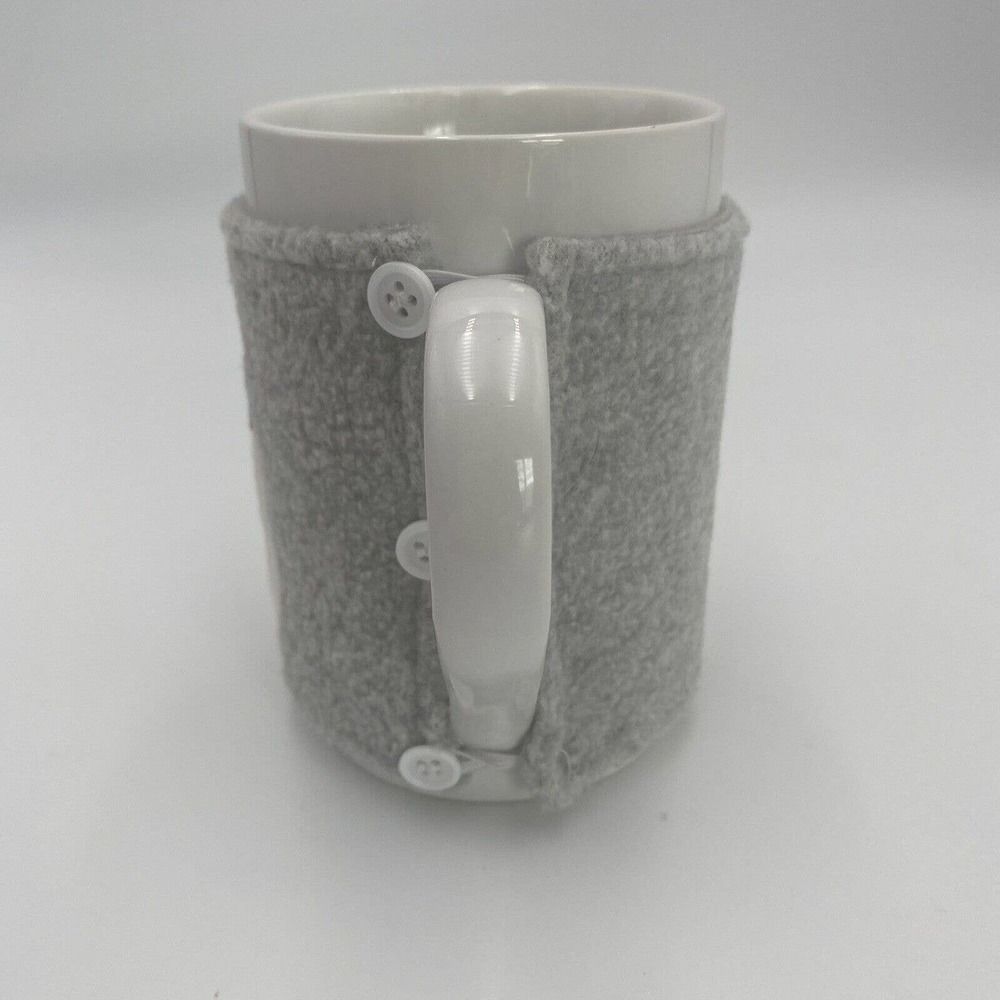 Ceramic St Nicholas Square Mug with Cozy Snowman Sweater 5" - Picture 2 of 6